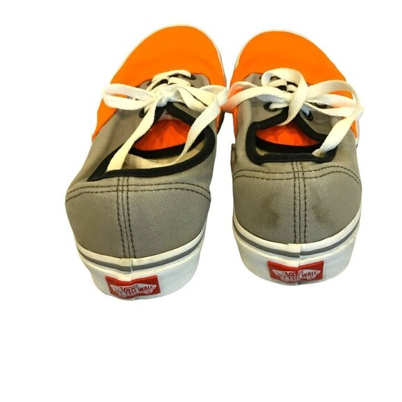 Vans The Era Skater Shoes Two Tone Canvas Women's Sz 7.5 Neon Orange Gray Unisex - Picture 8 of 8